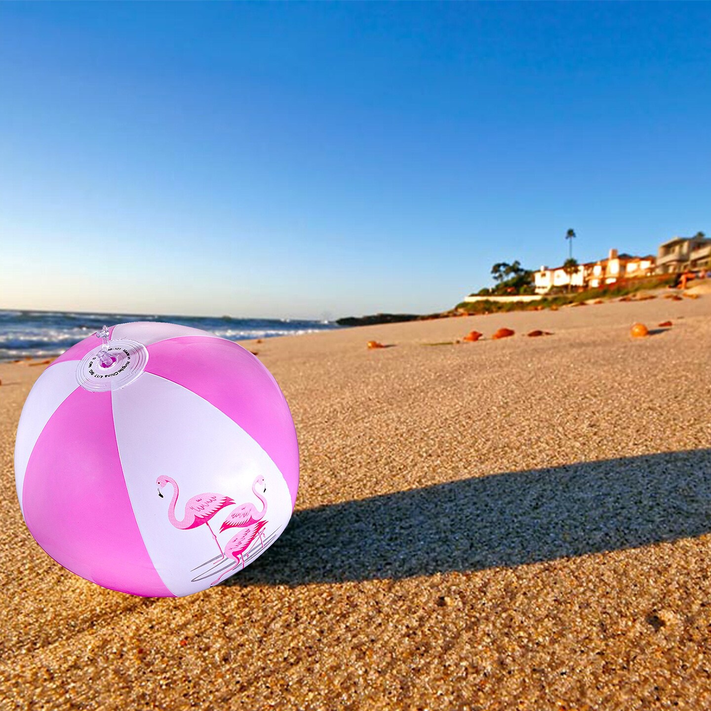 12&#x22; Pink Flamingo Party Pack Inflatable Beach Balls - Beach Pool Pink / Flamingo Themed Party Toys (12 Pack)