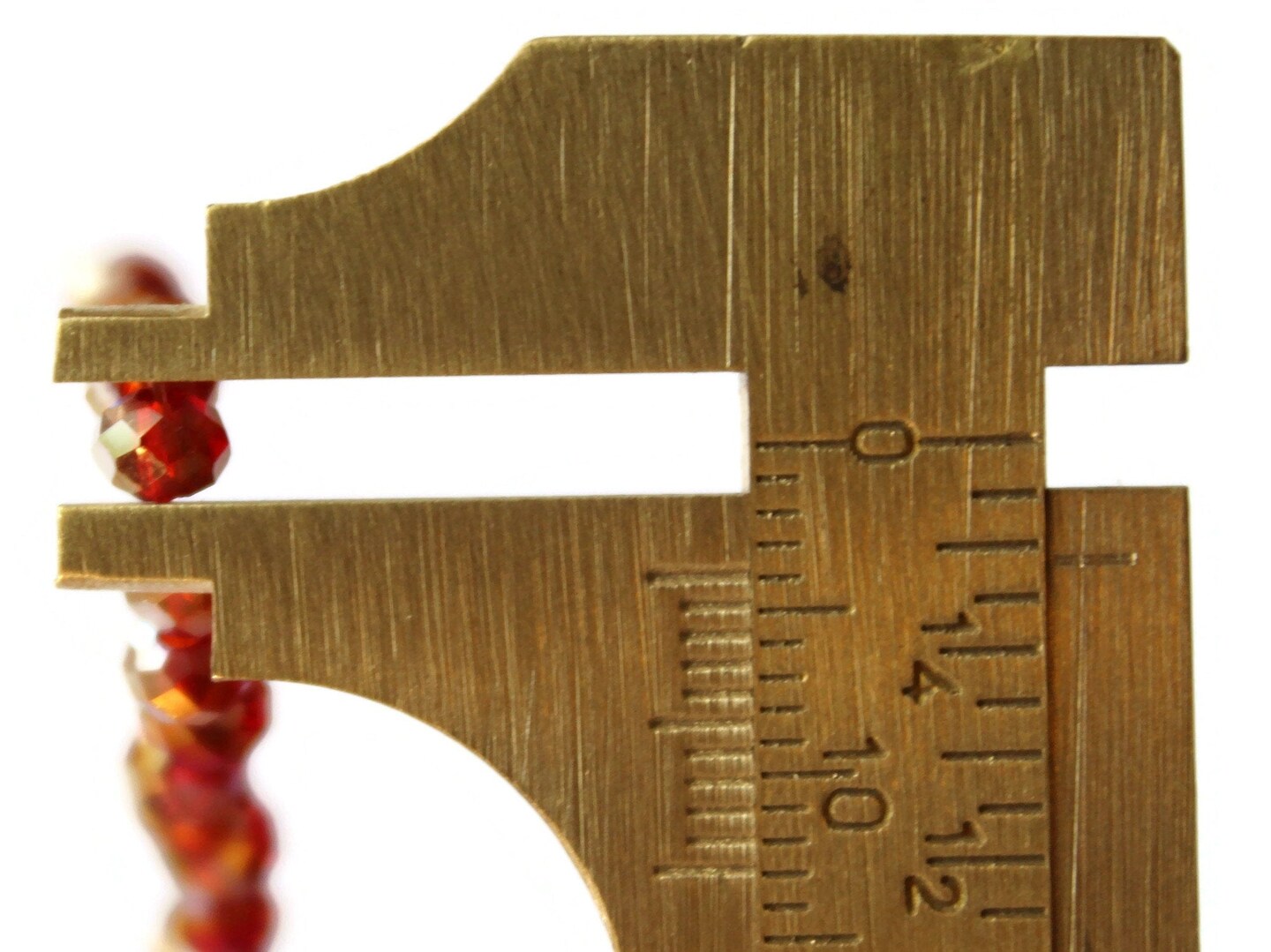 48 3mm x 4mm Red Crystal Faceted Rondelle Beads