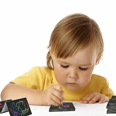 Big Mo's Toys Scratch Art - Color and Scratch Cards Party Favors with Stylus - 20 Pieces