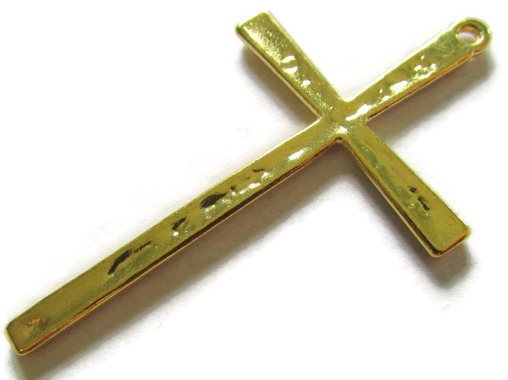 2 61x36mm Large Gold Cross Pendant Zinc Alloy Cross Big Christian Cross Charm