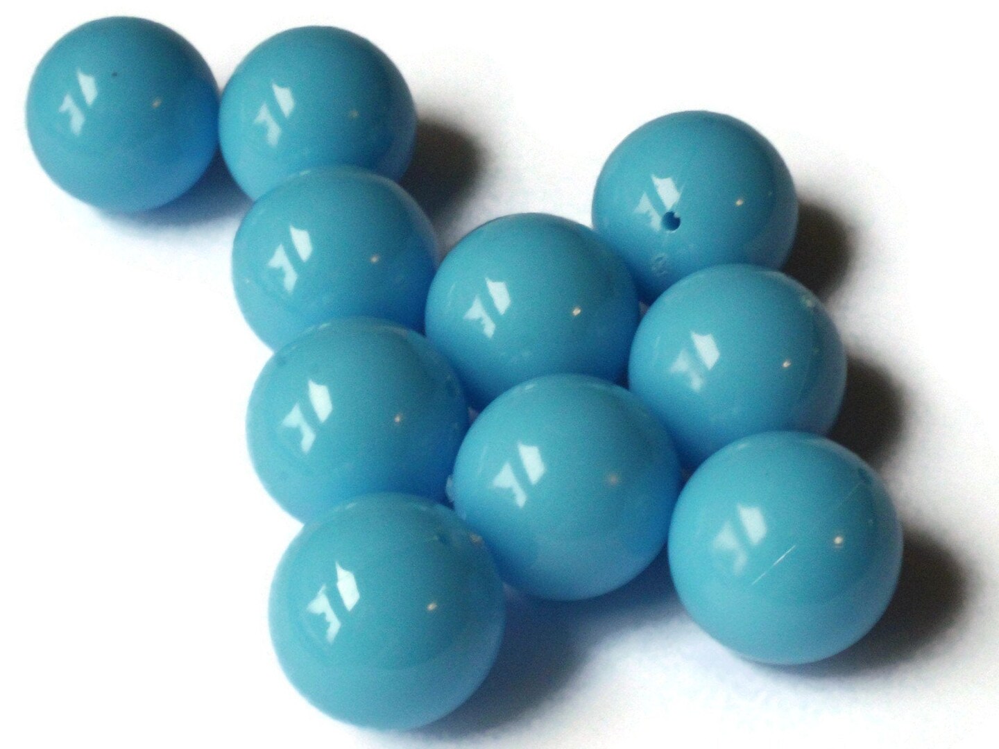 12 20mm Round Blue Vintage Plastic Beads New Old Stock Ball Beads Loose Large Plastic Beads by Smileyboy | Michaels
