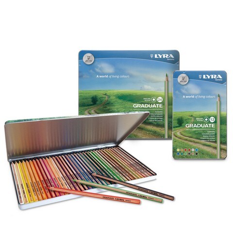 Lyra Graduate Colored Pencils, Tin Set of 12