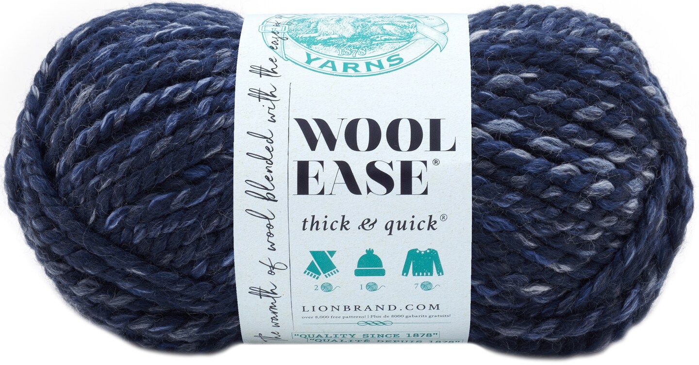 3 Pack Lion Brand® Wool-Ease® Thick & Quick® Prints & Stripes Yarn