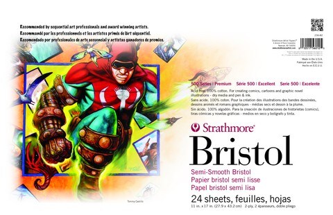 SEQUENTIAL ART 500 BRISTOL 2PLY SEMI SMOOTH 24 SHEET 11X17