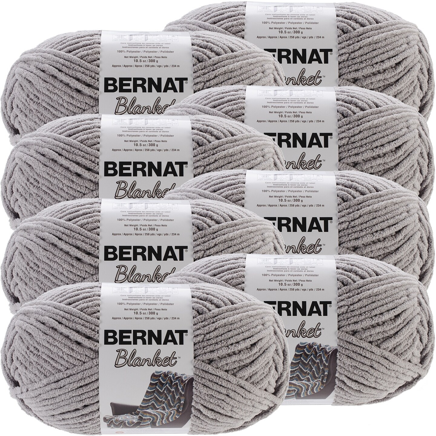 Bernat blanket yarn pale gray sale