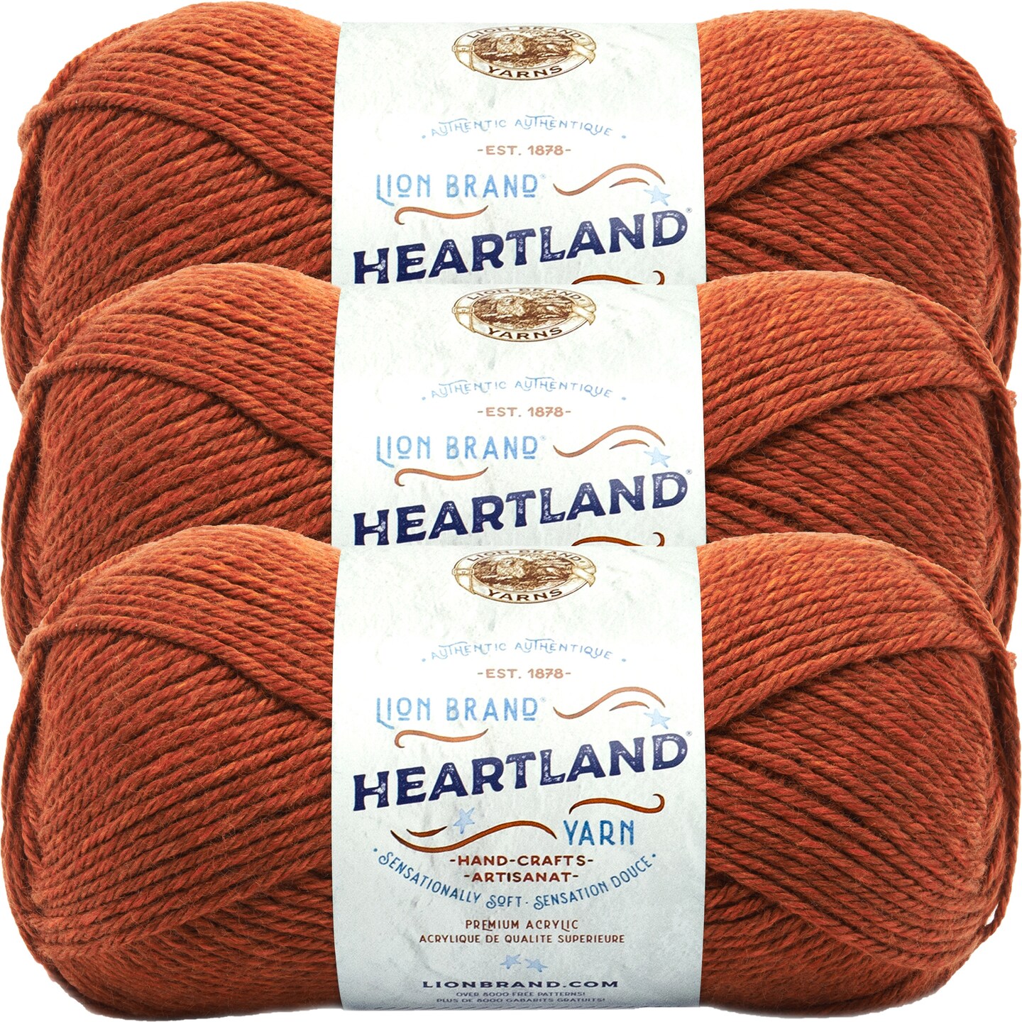 (3 Pack) Lion Brand Heartland Yarn - Yosemite