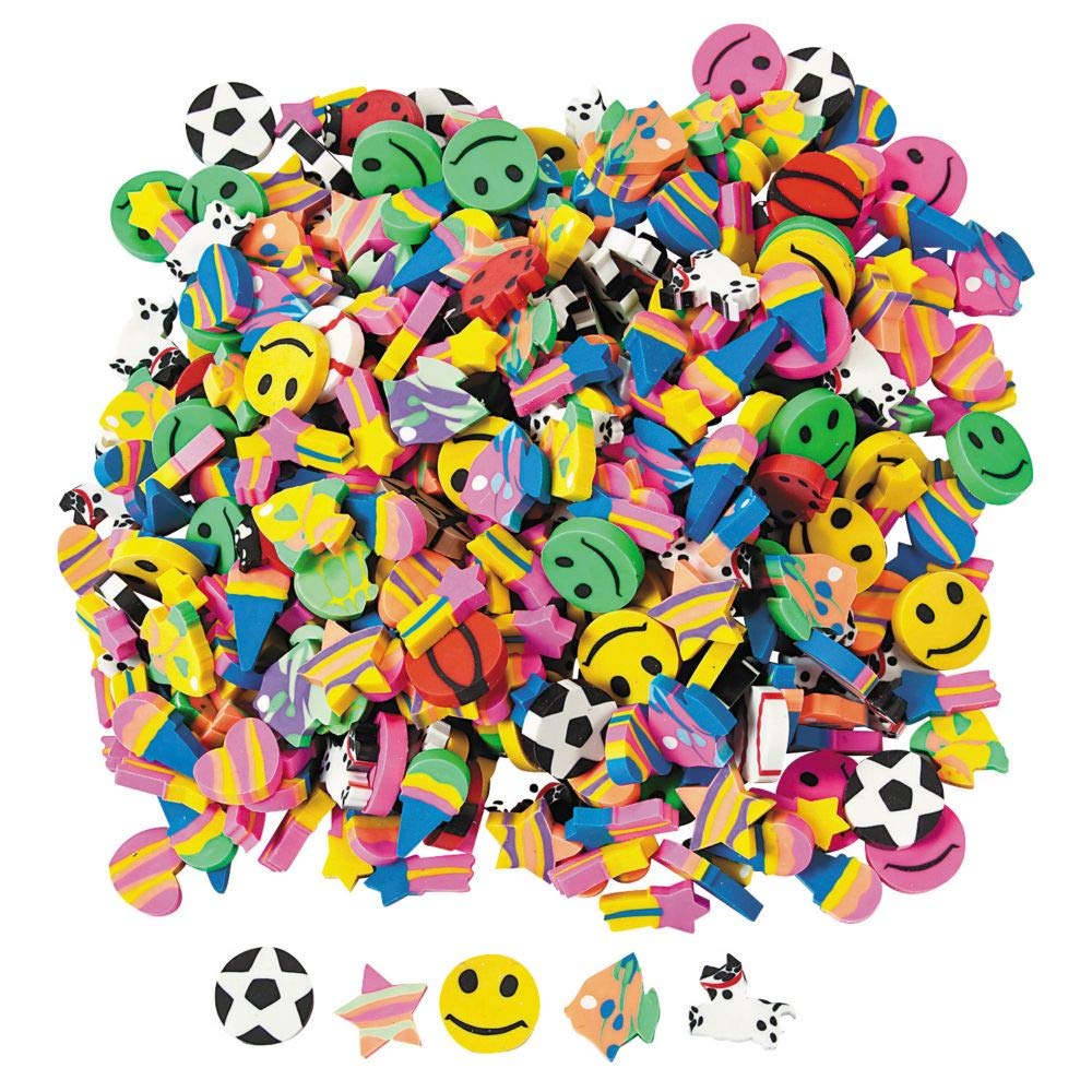 Mini Eraser Assortment (500PC) - Stationery - 500 Pieces