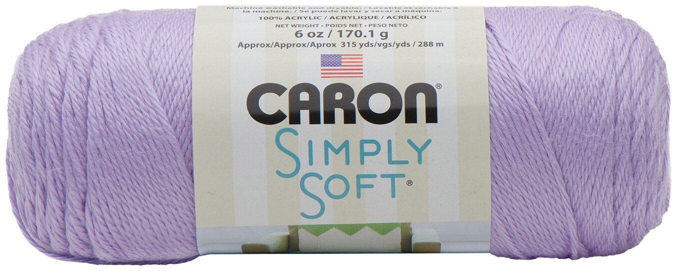 Caron Simply Soft Orchid Yarn - 3 Pack of 170g/6oz - Acrylic - 4 Medium (Worsted) - 315 Yards - Knitting/Crochet