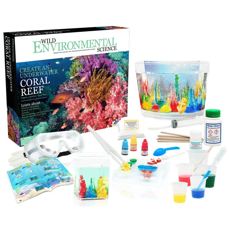 Create An Underwater Coral Reef - Science Kit For Ages 8+ - Grow Instant Coral, Chemical Seagrass And More