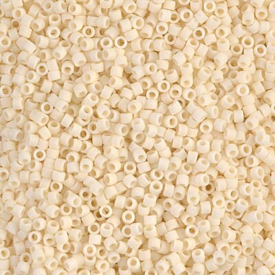Miyuki Delica Bead 11/0, DB0762, Matte Opaque Dark Cream, 5 grams