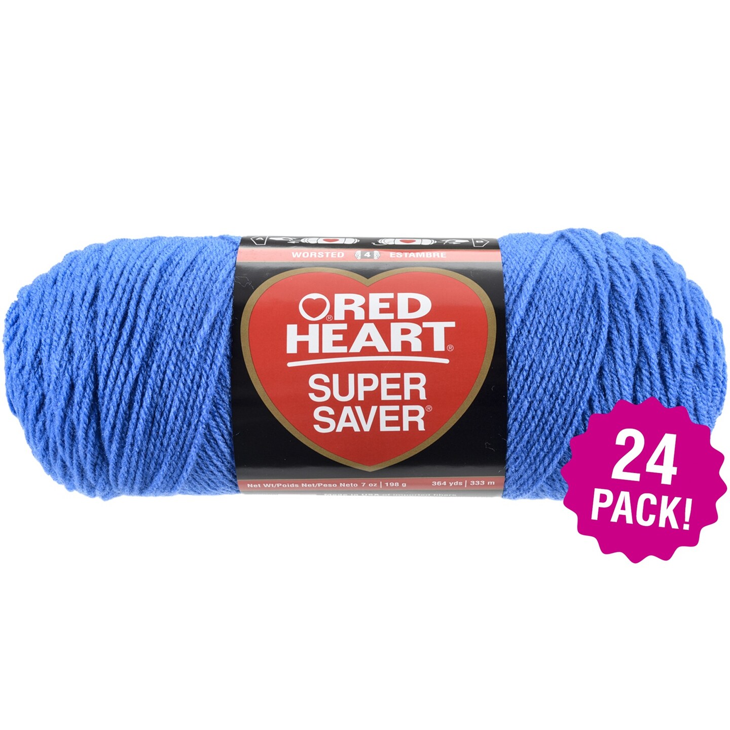 Multipack of 24 - Red Heart Super Saver Yarn-Blue