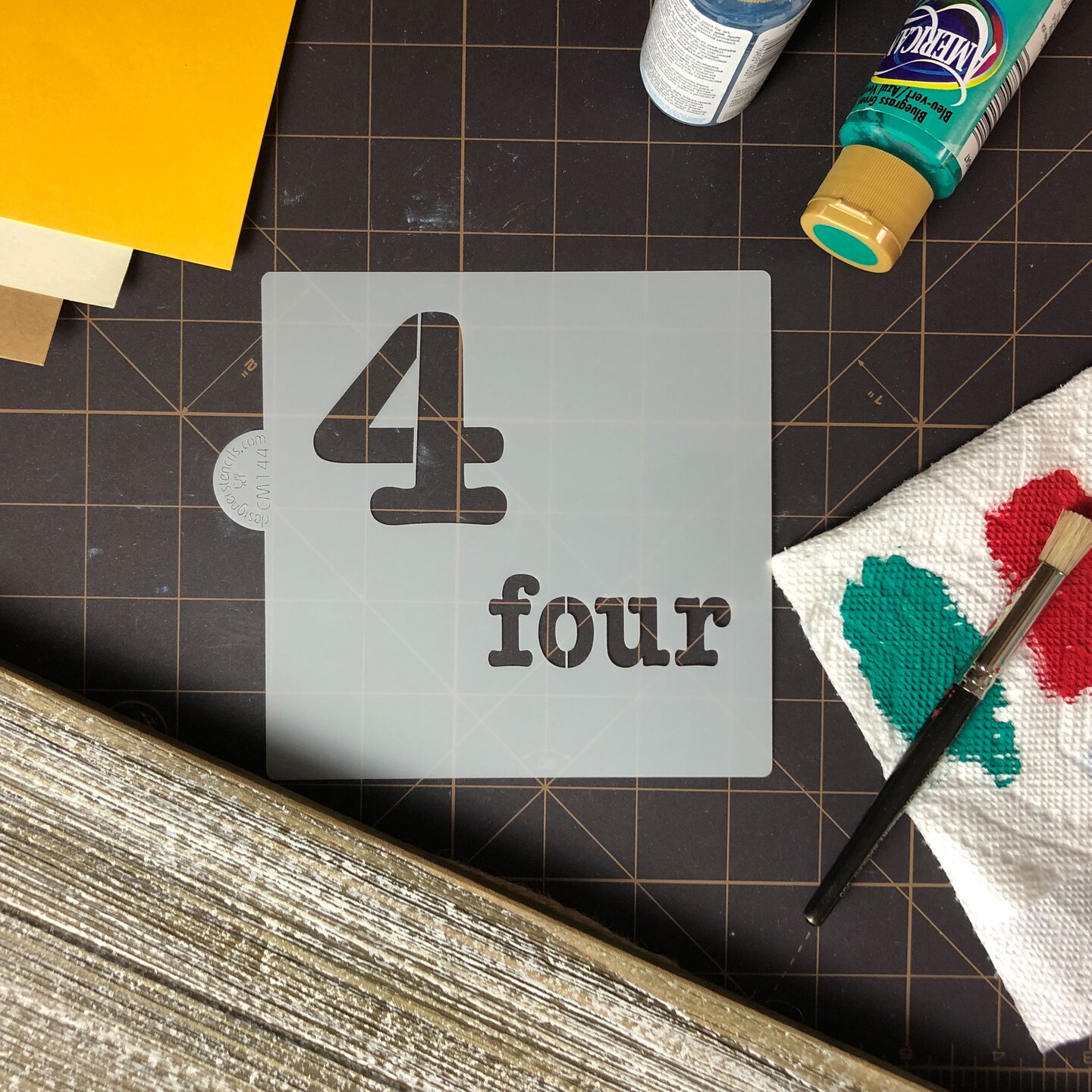 Number Four Cookie & Craft Stencil | CM144 by Designer Stencils | Cookie Decorating Tools |