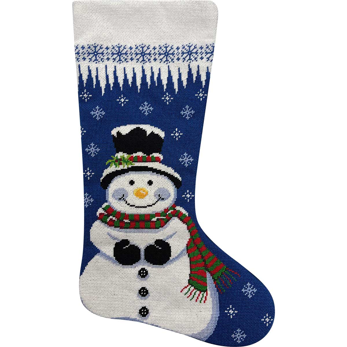 Alice Peterson Home Creations Holiday Edition Needlepoint Stocking Kit- Snowman