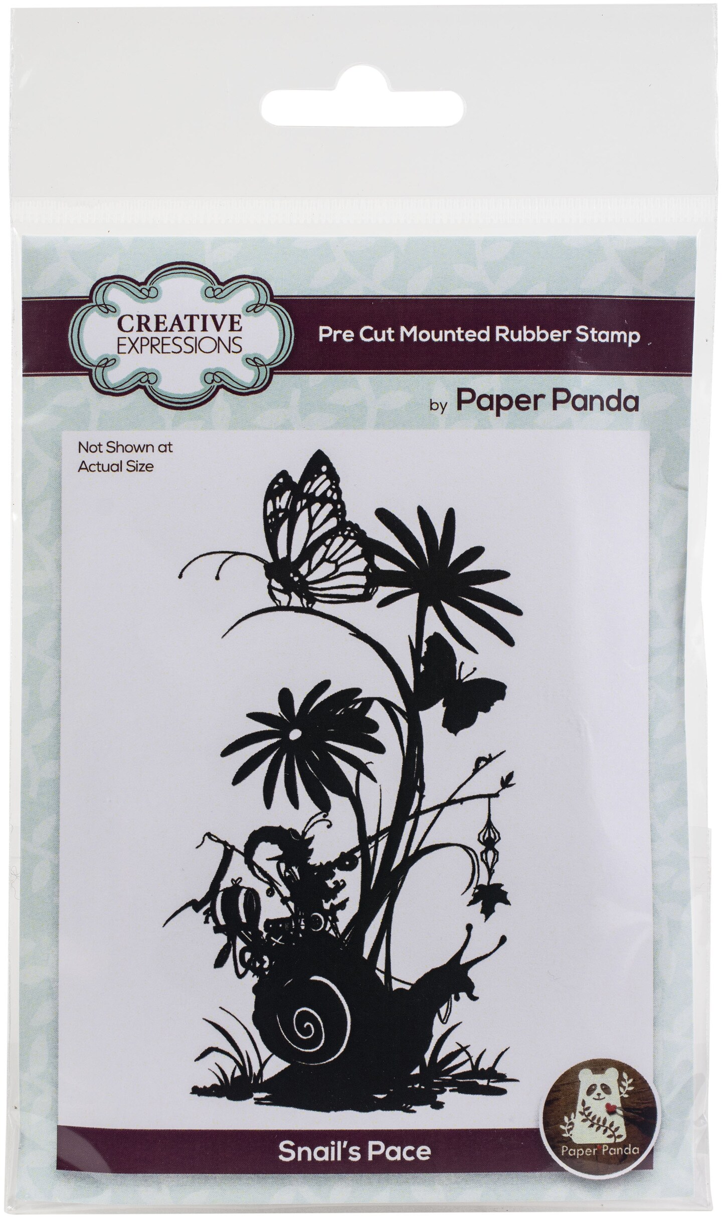 Creative Expressions Pre Cut Rubber Stamp By Paper Panda-Snails Pace