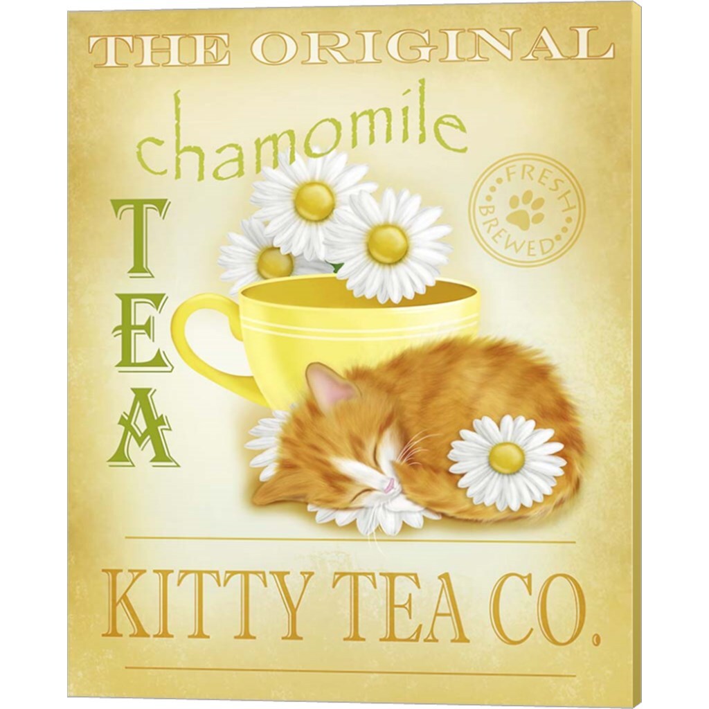 Blackberry &#x26; Chamomile Tea Cat by Melissa Dawn 12&#x22; x 15&#x22; Canvas Wall Art (Set of 2)