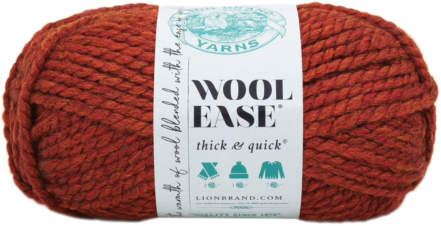 Spice, Lion Brand Wool Ease Thick Quick Yarn, 6oz/106yds, Acrylic