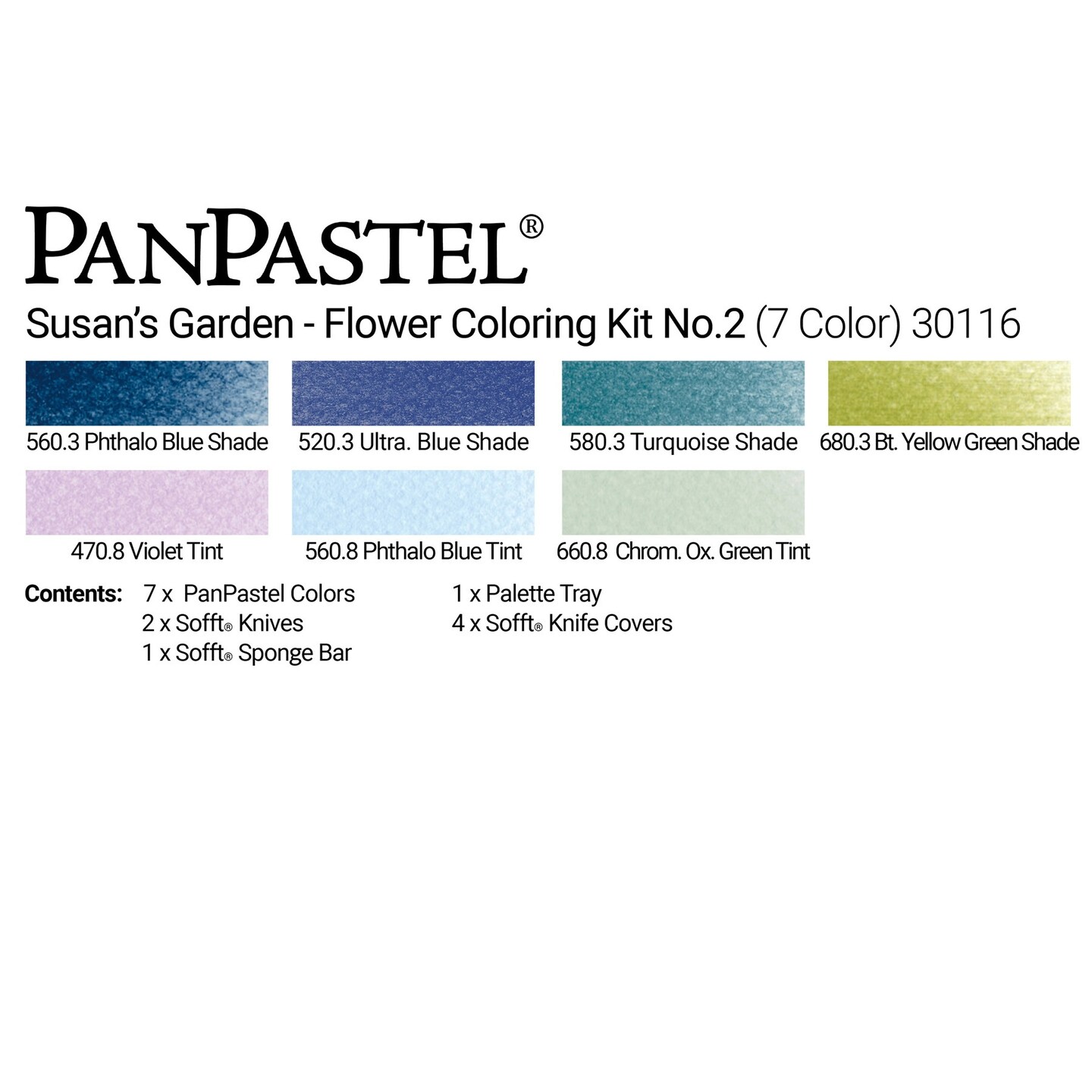 Panpastel Ultra Soft Artist Pastel Set 9ml 7-pkg-flower Coloring #2 - Susan's Garden