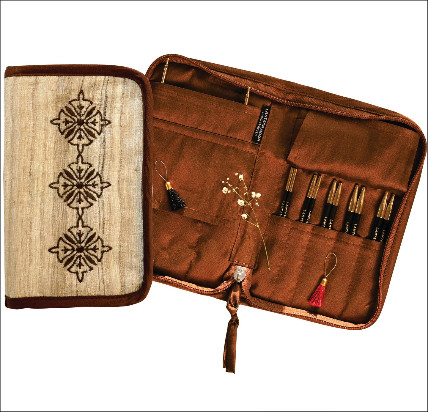 Lantern Moon Heritage 4" Ebony Interchangeable Knitting Needle Set with Silk Case