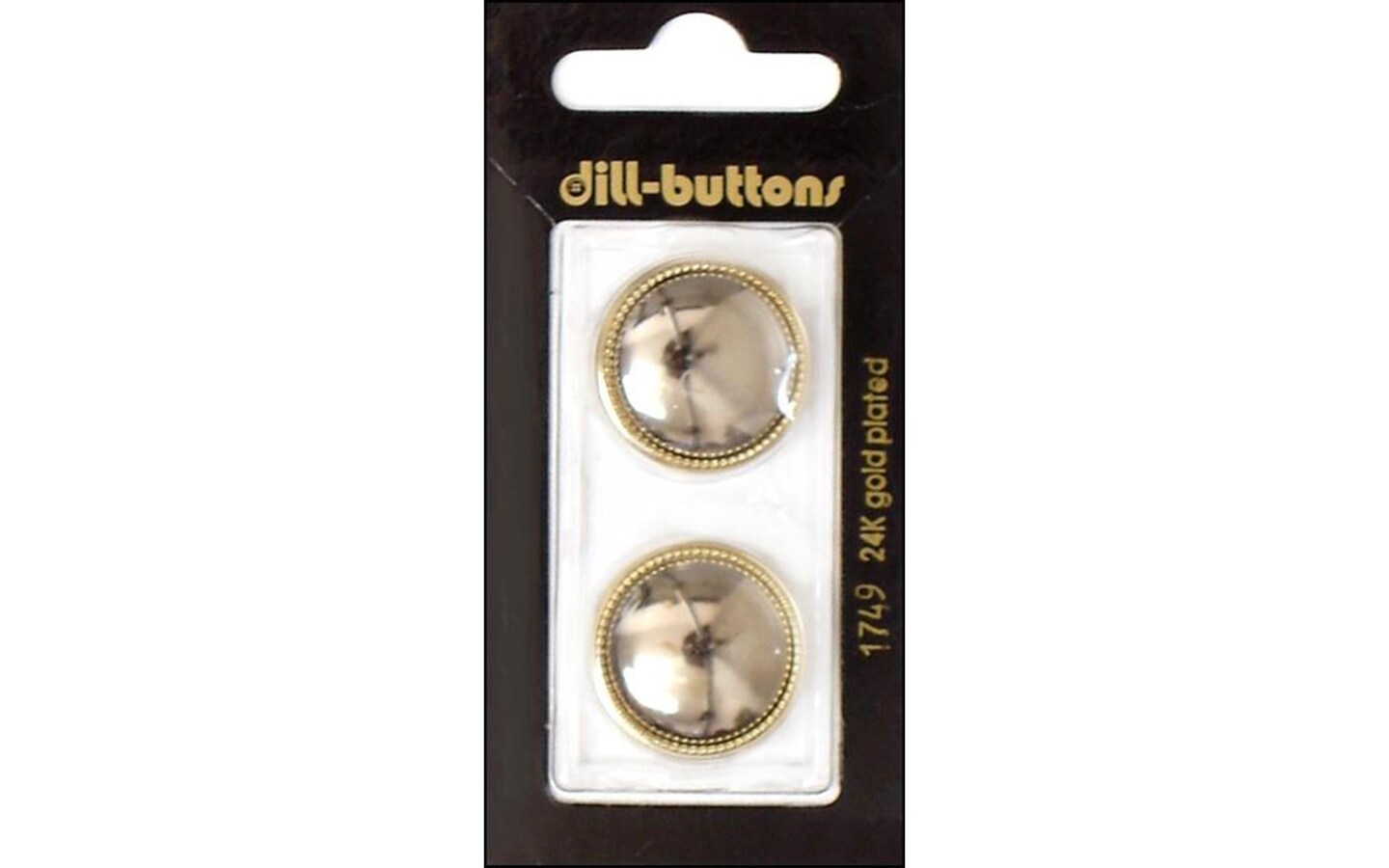 Dill Buttons 23Mm 2Pc Shank Silver