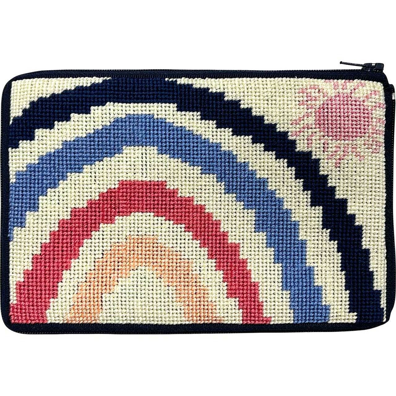 Stitch &#x26; Zip Cosmetic Case Needlepoint Kit- Rainbow SZ640