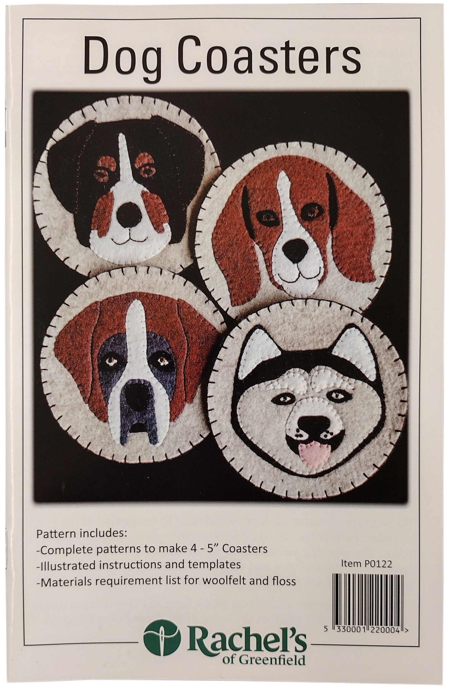 Rachel's Of Greenfield Felt Coaster Pattern-Dogs | Michaels