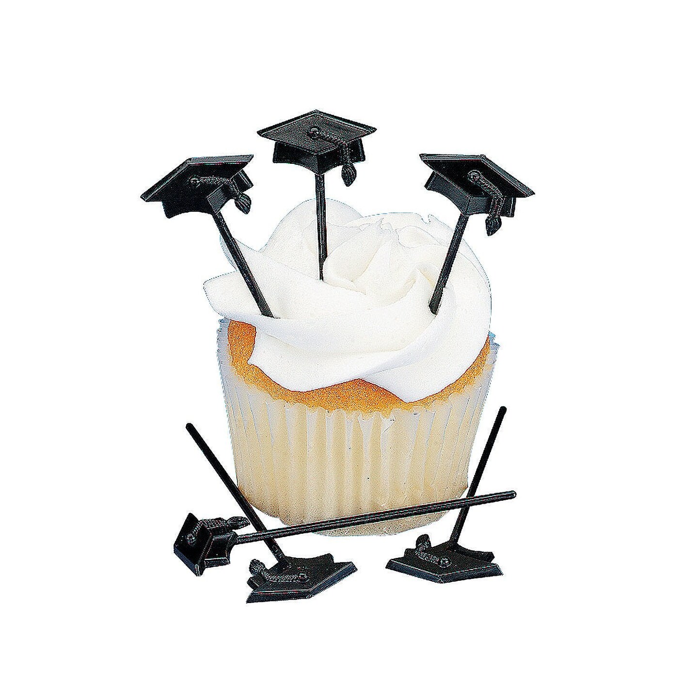 Fun Express - Plastic Graduation Picks (6dz) for Graduation - Party Supplies - Serveware &#x26; Barware - Picks &#x26; Stirrers &#x26; Parasols - Graduation - 72 Pieces