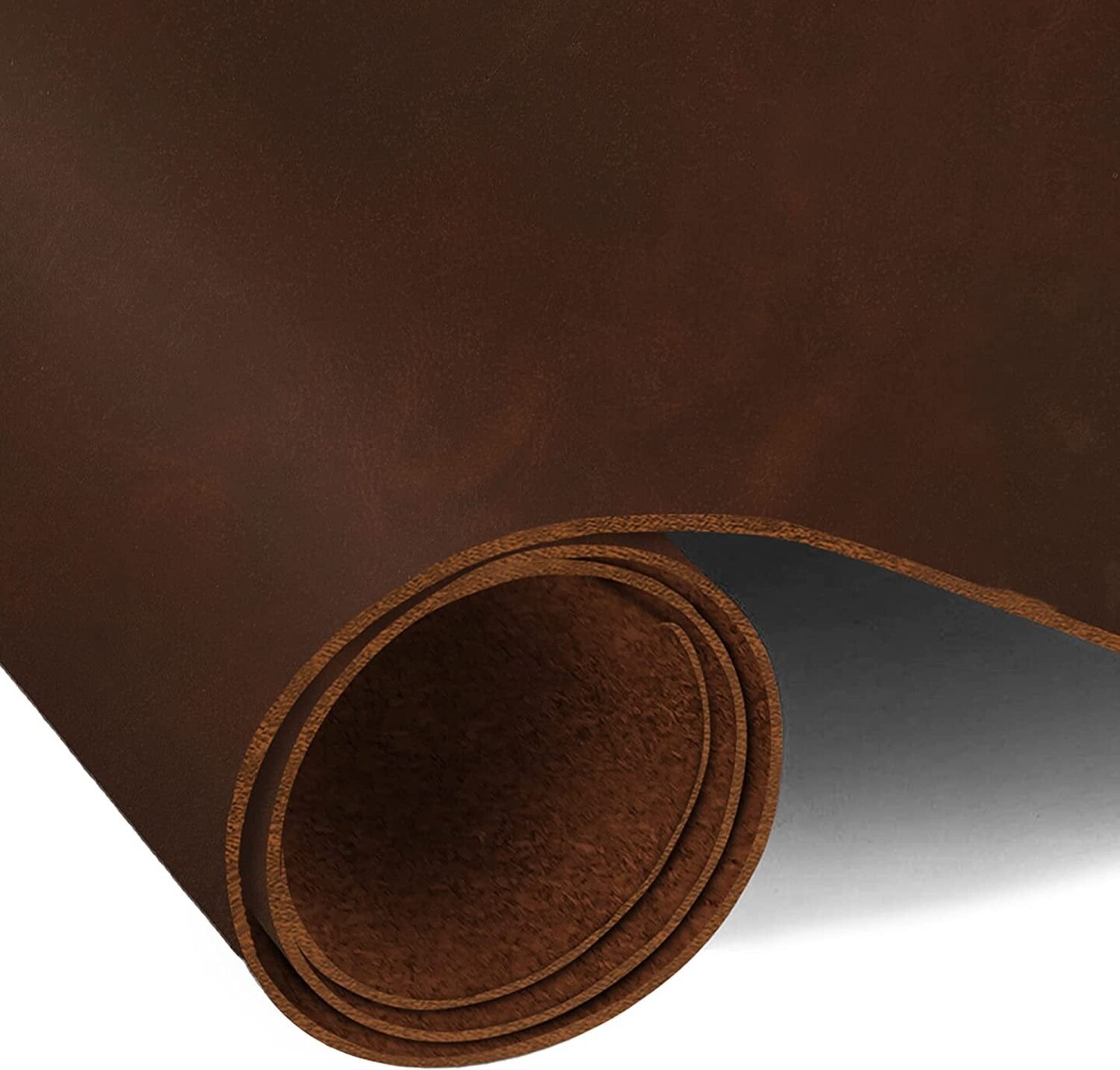 ELW 8-10 oz. (3-4mm) Thick Pre-Cut Piece 6"x6'' to 24"x48" - Available Bourbon, Tobacco & Whiskey Brown Color - Full Grain Leather Grass Fed Cow Hides, Oil Tanned for Tooling, Carving, Molding, Craft, Hobby, Sewing, Pyrography, Knife Sheaths