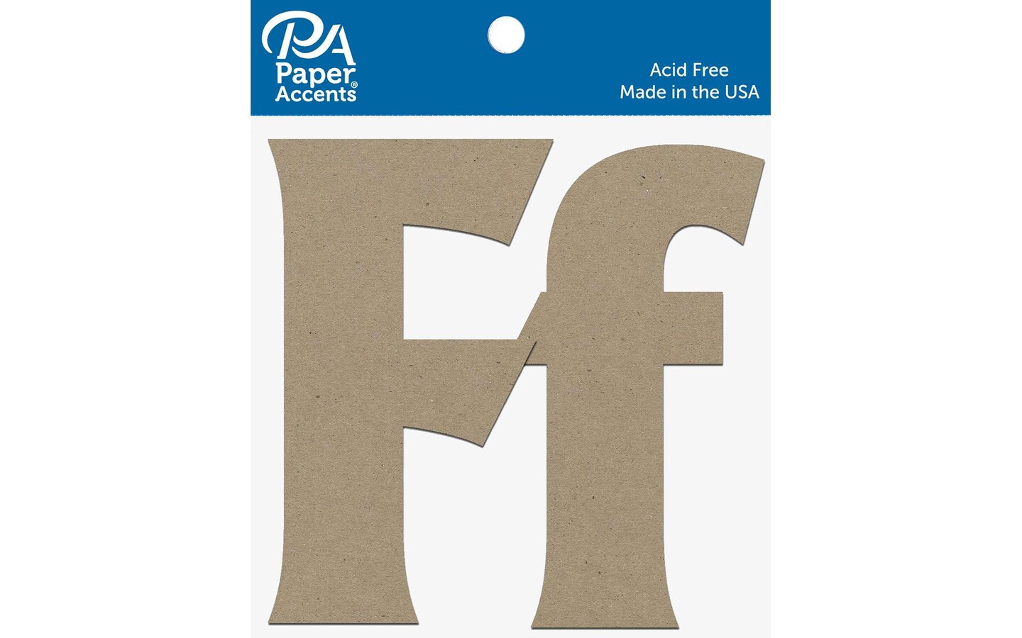 Chipboard Letter 4&#x22; Ff 2pc Natural
