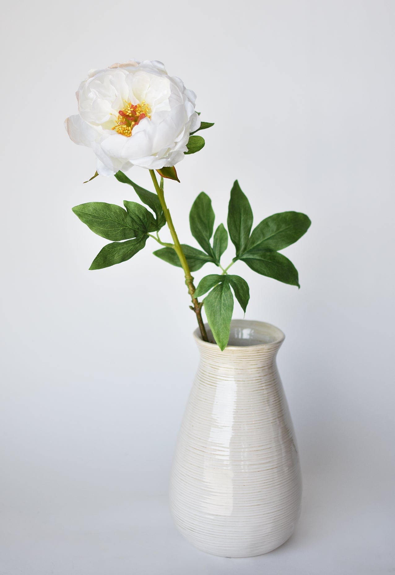 22&#x22; Faux White Peony Stem