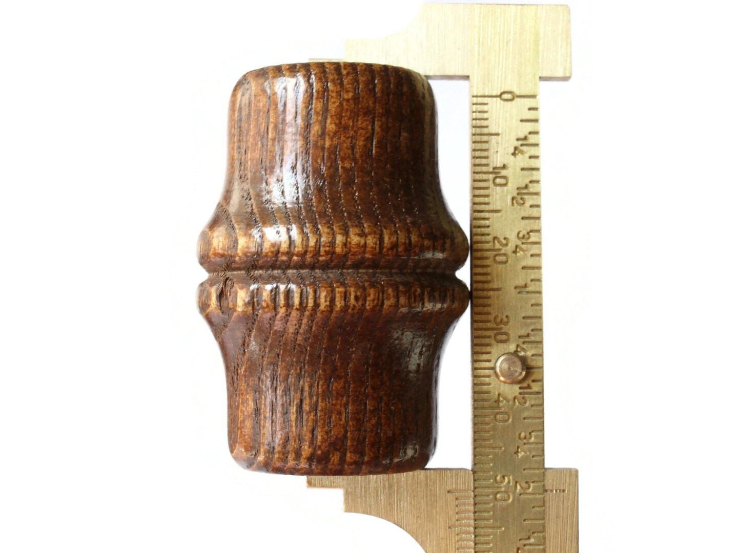 2 51mm Tube Beads Dark Brown Vintage Wood Beads Wooden Large Hole Macrame Beads