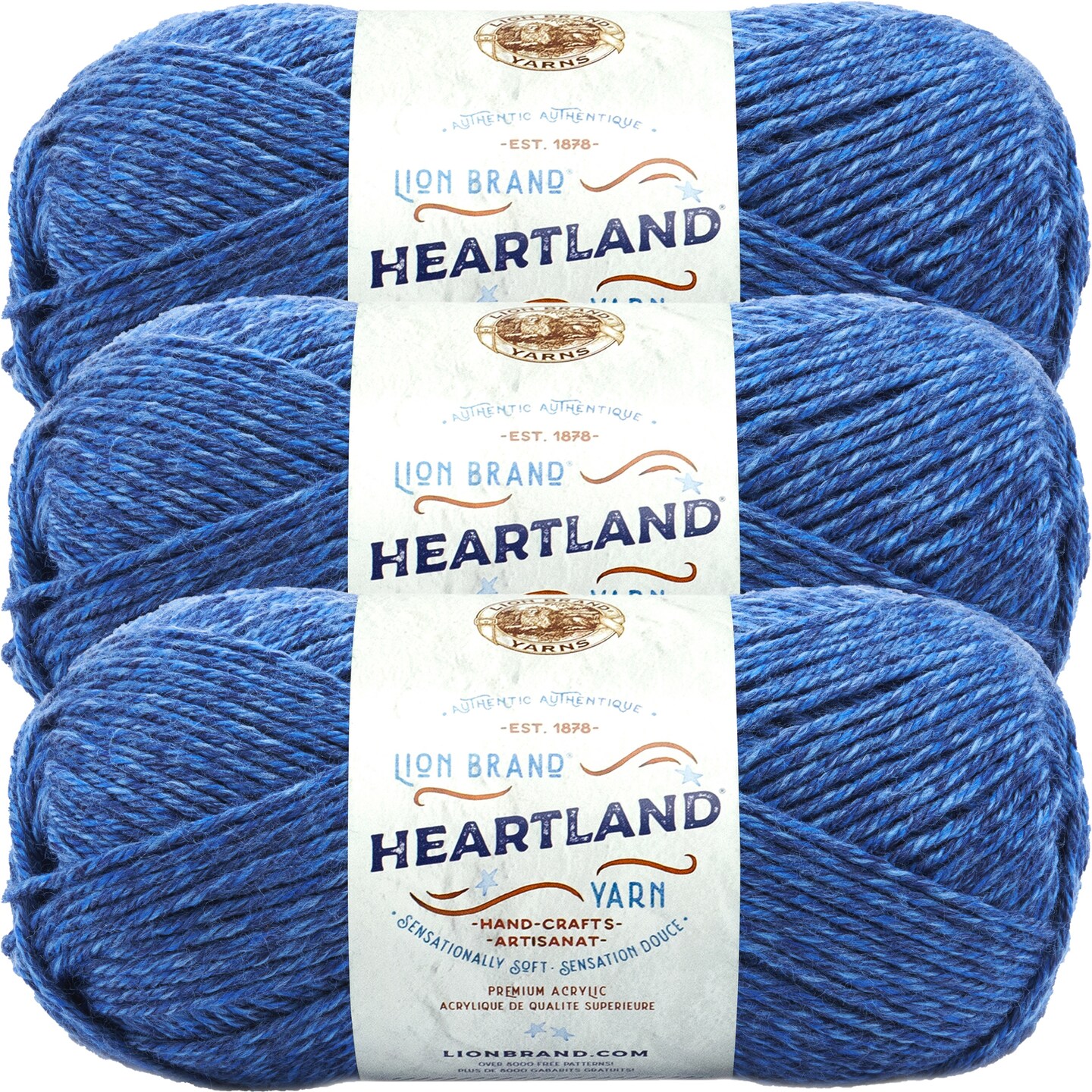 (3 Pack) Lion Brand Heartland Yarn - Olympic