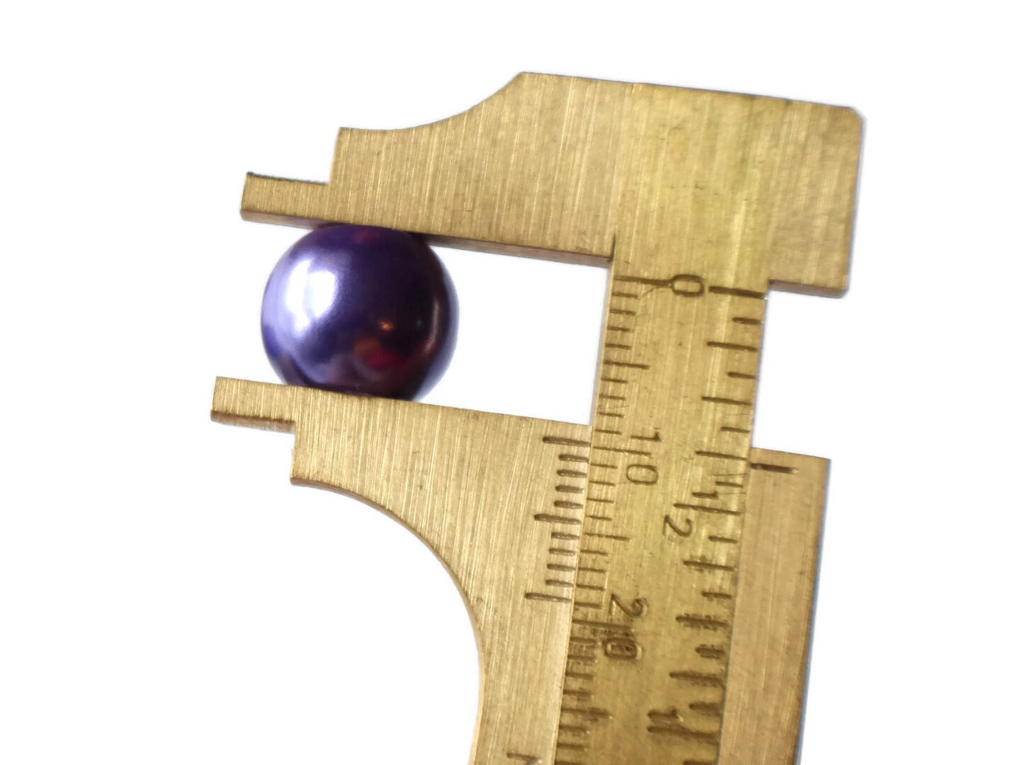 40 12mm Round Large Hole Pearls Purple Plastic Pearl Beads bA1