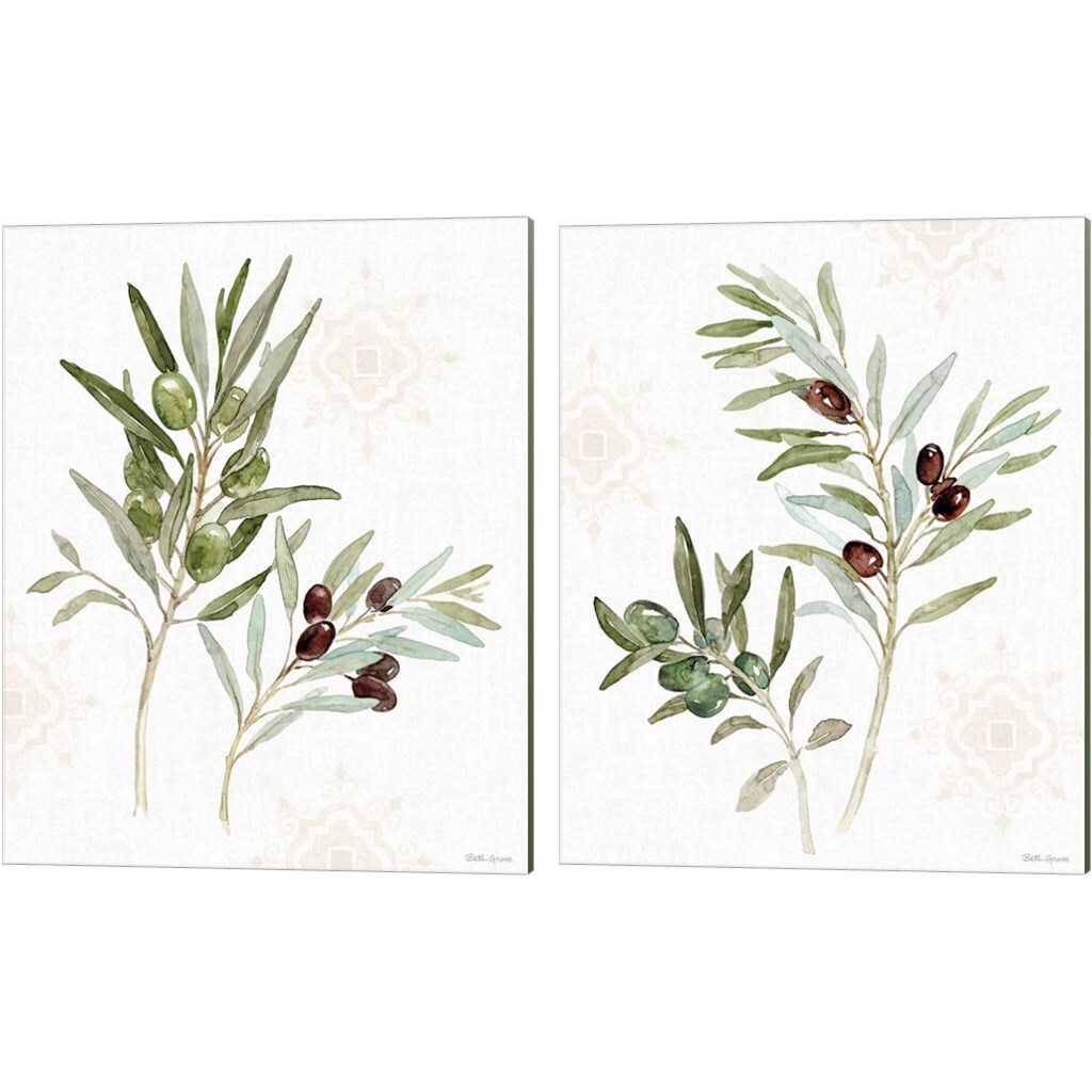 Mediterranean Motif by Beth Grove 12" x 15" Canvas Wall Art (Set of 2)