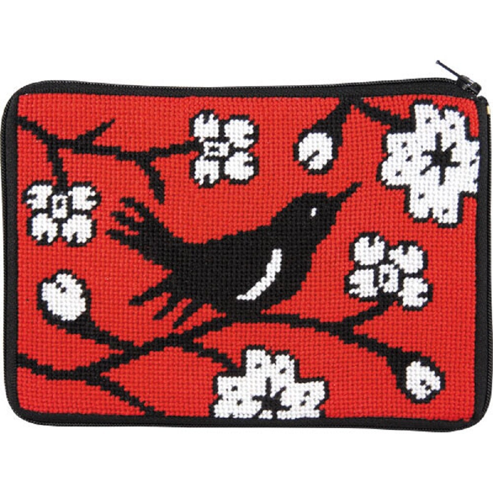 Stitch & Zip Needlepoint Purse/Cosmetic Case Kit - SZ595 Blackbird