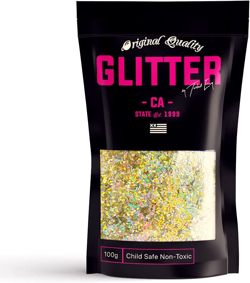 Shaped Ultra Sparkle Glitter - 1mm DIAMOND - Silver Gold Holographic Premium Glitter Multi Purpose Dust Powder 50g / 1.75oz