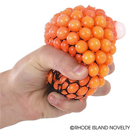 Rhode Island Novelty 3 Inch Mesh Squishy Balls, Pack of 12