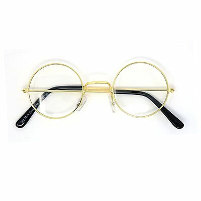 Big Mo&#x27;s Toys Gold Wire Rimmed Round Costume Glasses, 1 Pair