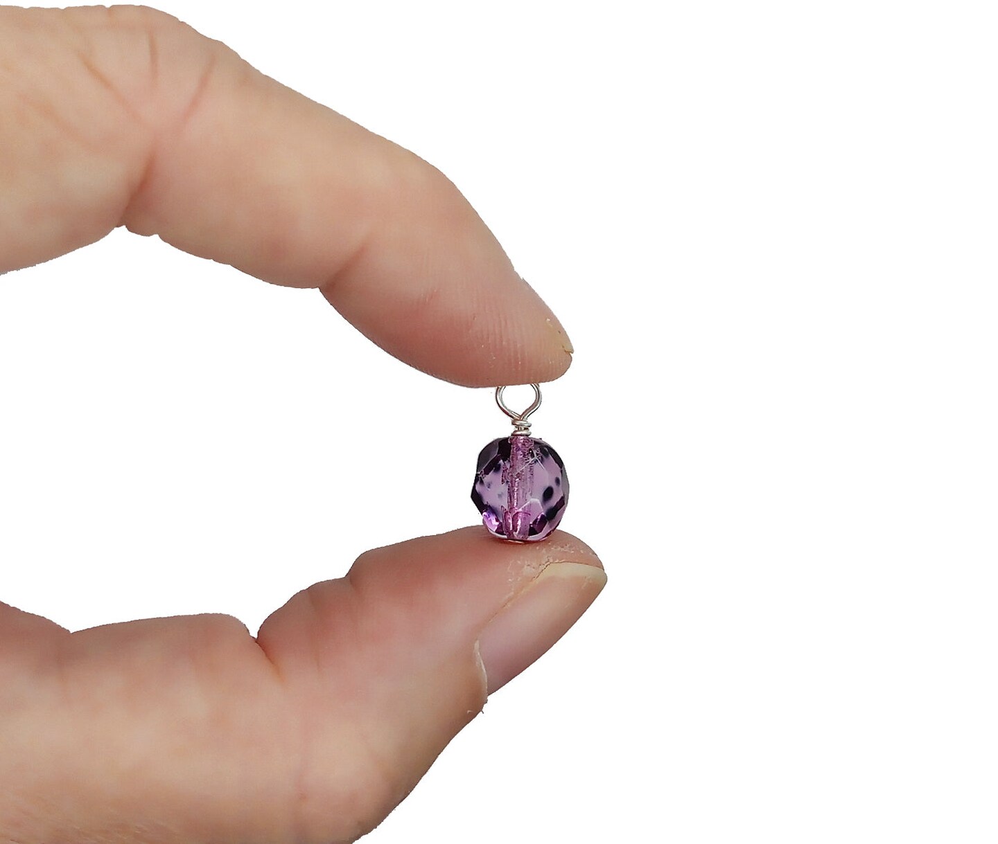 Orange Black and Purple Bead Dangles for Halloween Jewelry, 10 pieces, Adorabilities