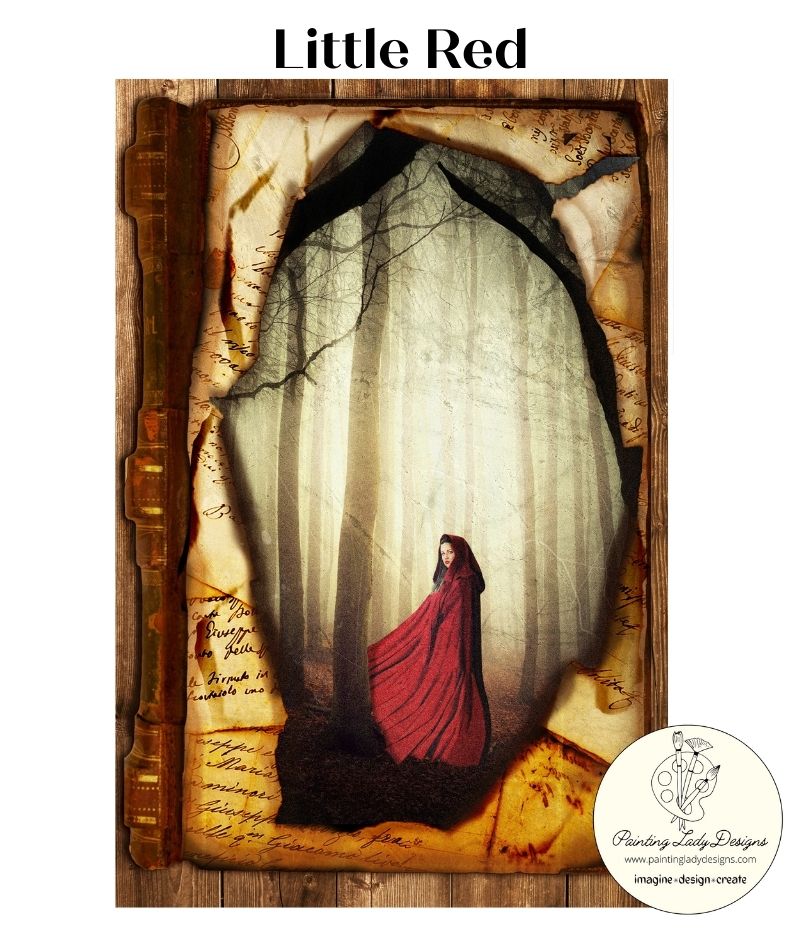 Little Red Decoupage &#x26; Mixed Media Art Paper (large)