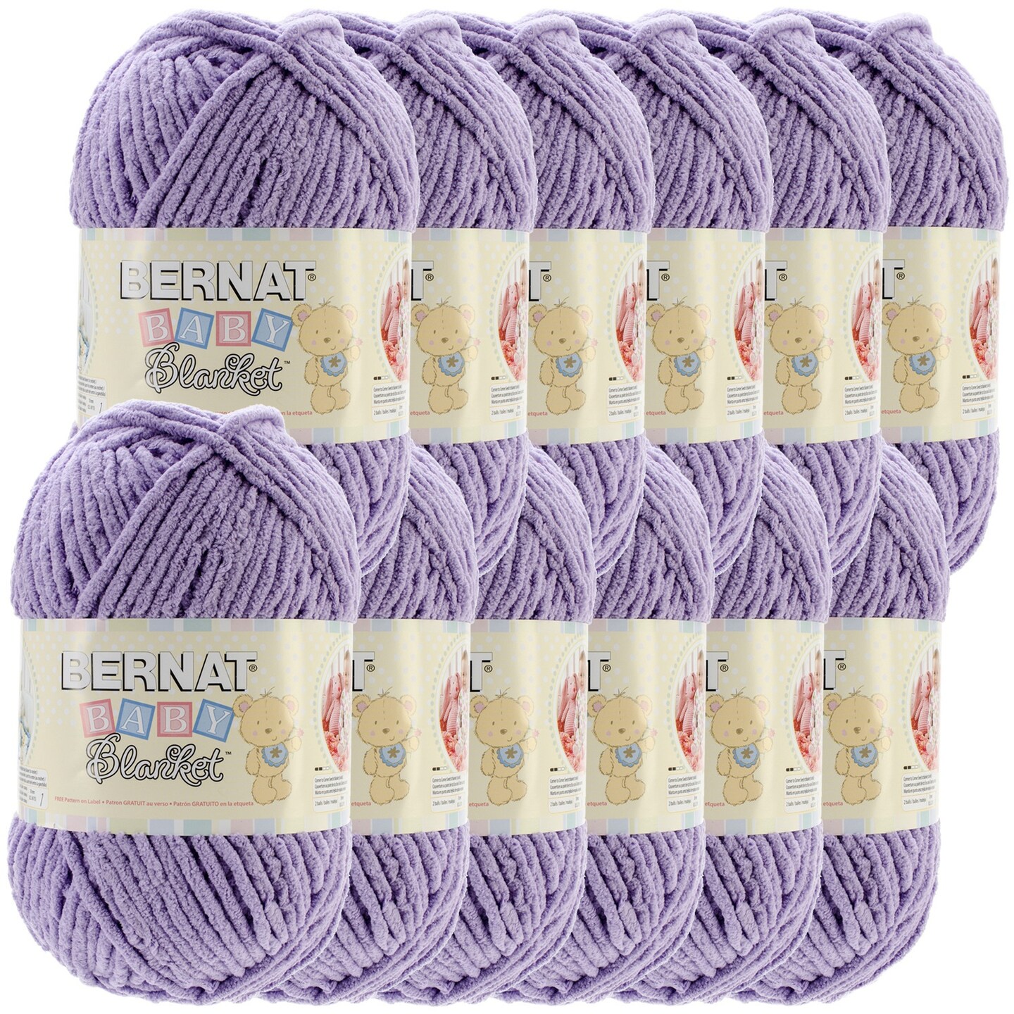 Multipack of 12 - Bernat Baby Blanket Big Ball Yarn-Baby Lilac