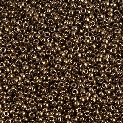 Miyuki 11 Round Seed Bead, 11-457, Metallic Dk Bronze, 13 grams