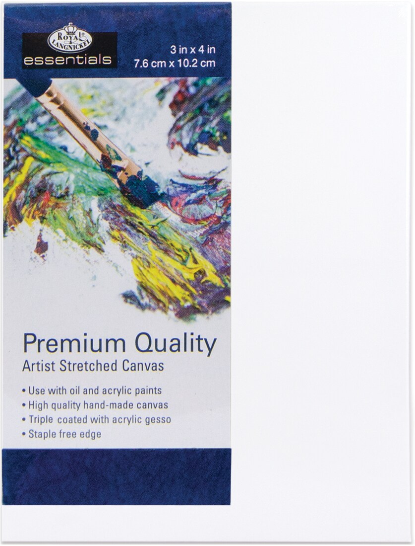 Royal Langnickel essentials(TM) Premium Stretched Canvas-3&#x22;x4&#x22;