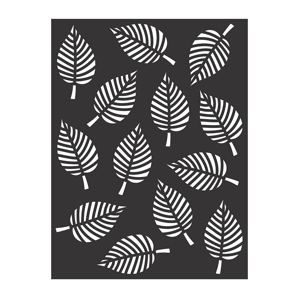 Pack of 3 - Little Birdie Reusable Stencil 7.3"X9.7"-Leaf Melody