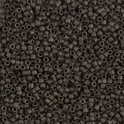 Miyuki Delica Bead 11/0, DB0311, Matte Metallic Dark Olive, 5 grams