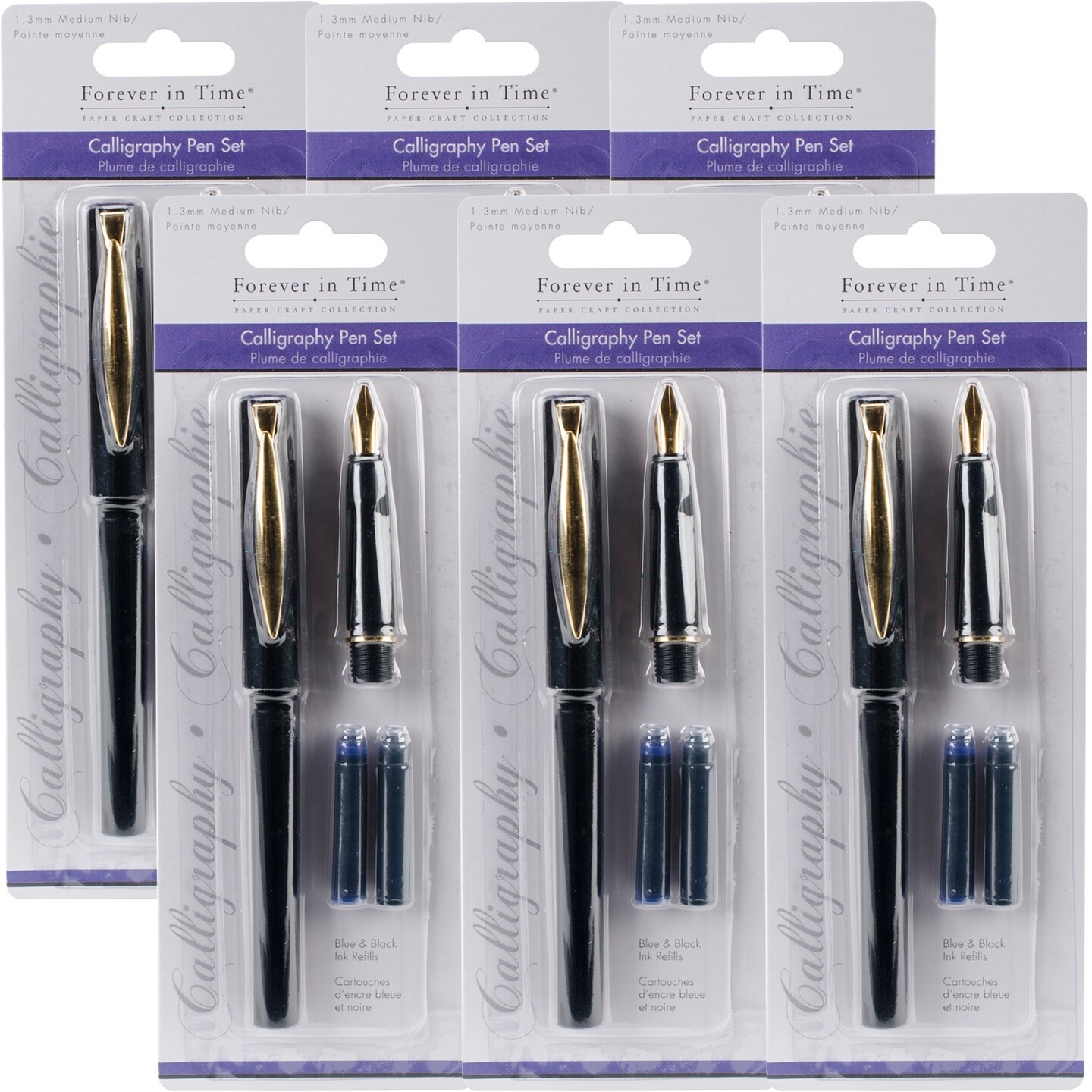 Multipack of 6 - Calligraphy Pen Set