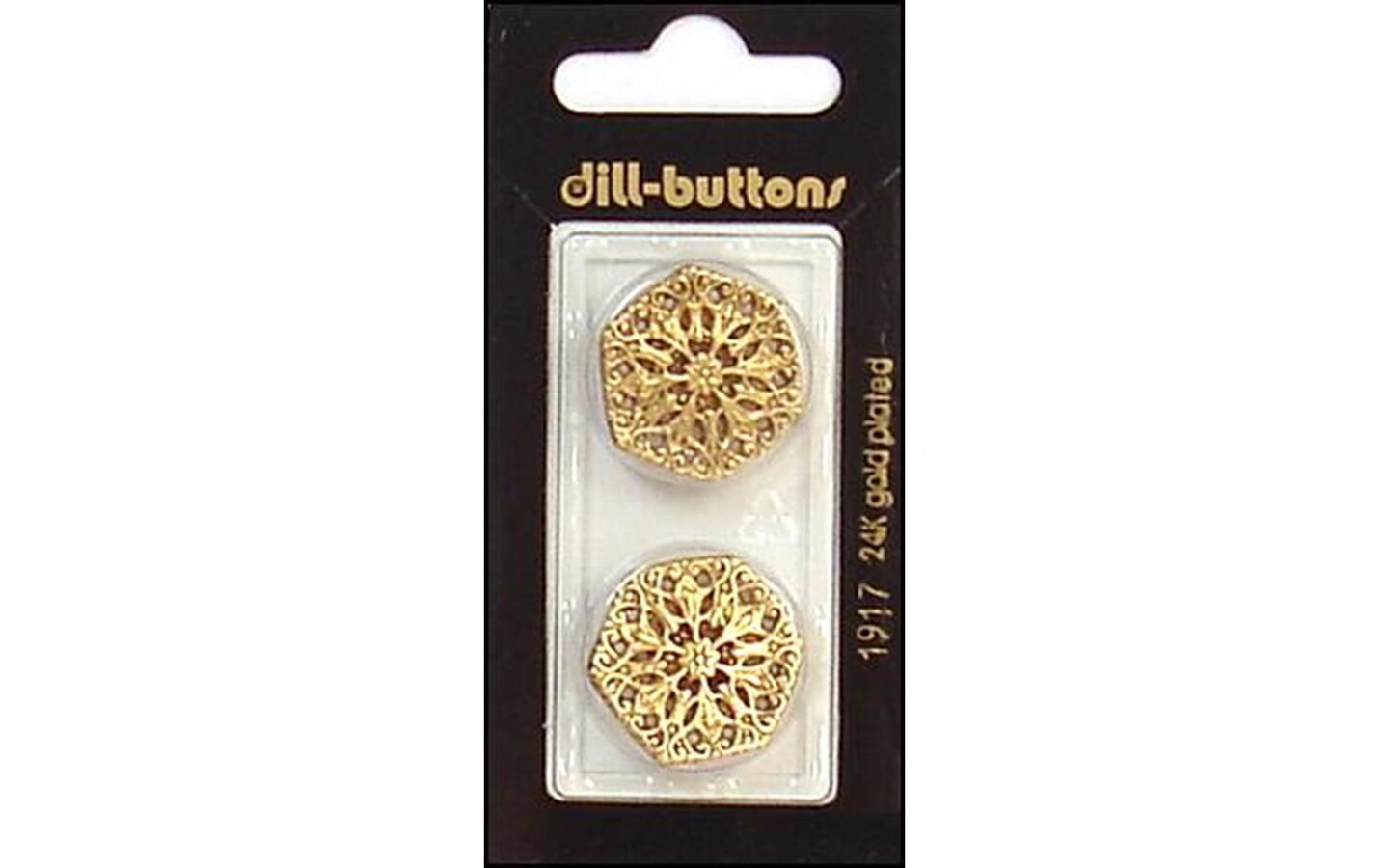 Dill Buttons 23Mm 2Pc Shank Antique Gold Michaels