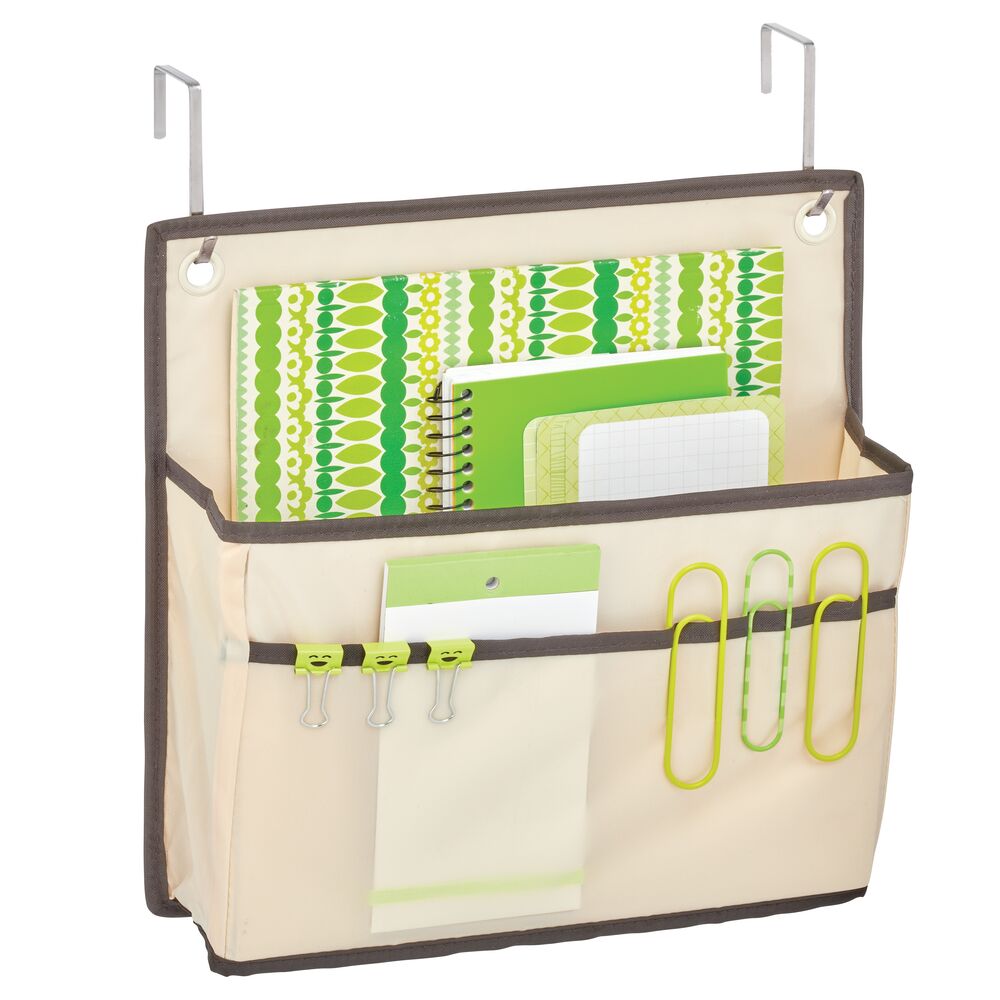 mDesign Hanging Office Cubicle Storage Organizer, 2 Pocket Office