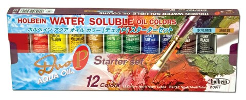 Holbein Duo Aqua Water Soluble Oil Paints 12Colors 10ml Starter
