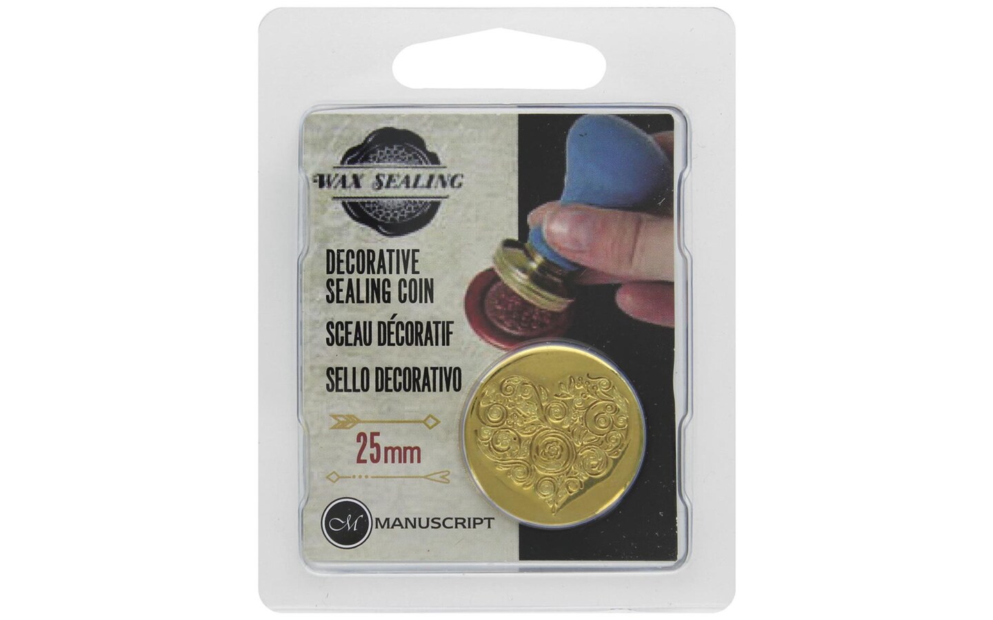 Manuscript Wax Sealing Coin 25Mm Ornate Heart Michaels