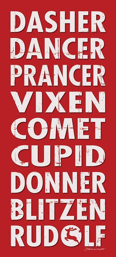 Reindeer Names Poster Print by Stephanie Marrott - Item # VARPDXSM9190